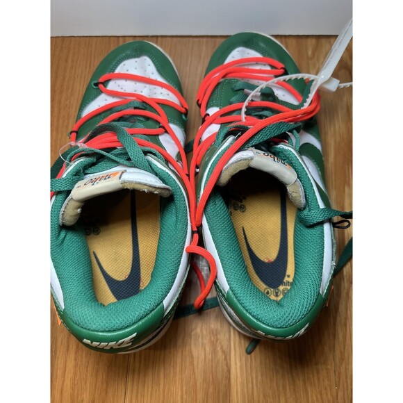 Nike Off-White Dunk Low Shoes Mens Size 7 Pine Green White Sneakers CT0856-100 main image 5